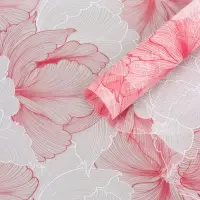 Пленка флористическая для цветов, &laquo;Акварельный эскиз&raquo;, розовая, 57&times;57 см