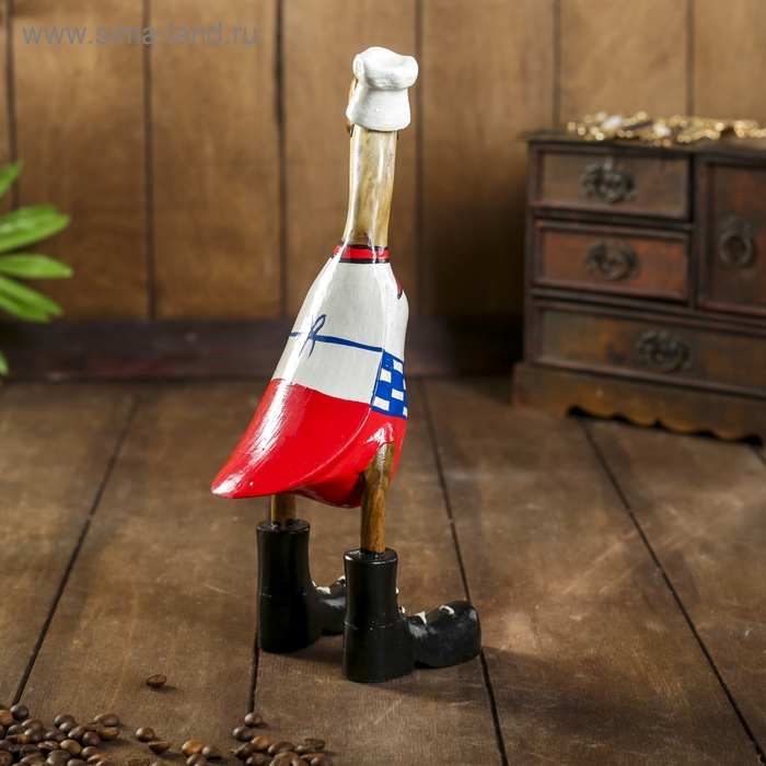 Сувенир Сувенир "Утка шеф-повар" дерево 13х9х27 см