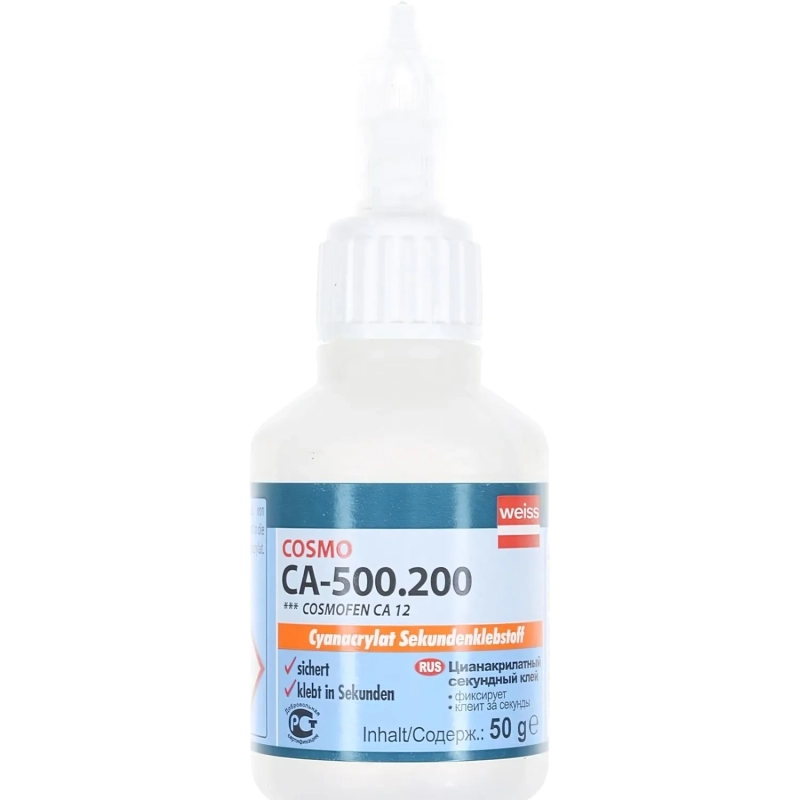 Клей цианоакрилатный секундный50гCOSMOCA-500.200(COSMOFEN CA 12)