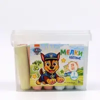 Мелки цветные для асфальта и школьной доски, 24 штуки, 7 цветов, &laquo;Щенки&raquo;