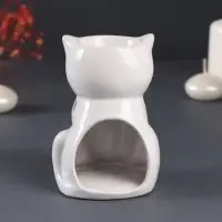 Аромалампа для эфирных масел &laquo;Котик румяный&raquo;, керамика, 7.7&times;8&times;11.5 см