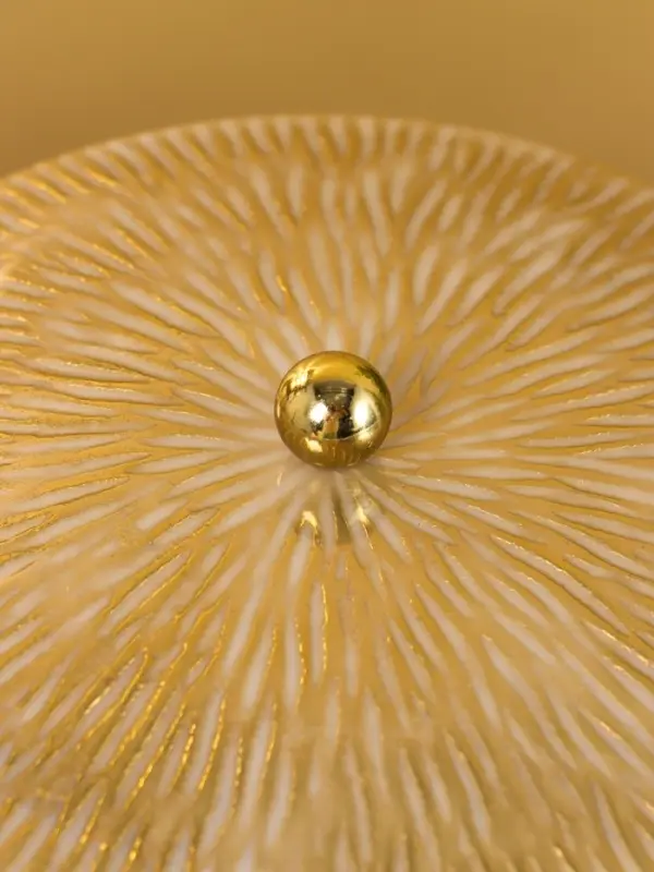 Конфетница с крышкой "Грильяж" алюминиевая с манговым деревом 17,5х17,5х18 см