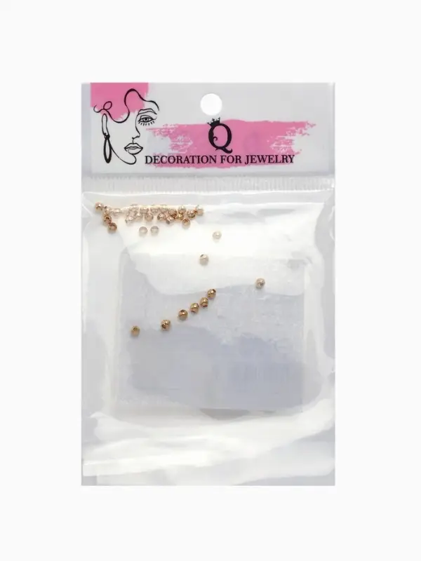 Кримп - зажимная бусина СМ-369, набор 30 шт. 2.4 мм, цвет золото