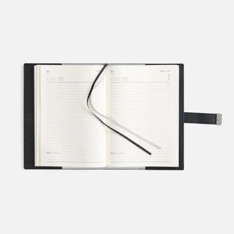 Ежедневник Repute, недатированный, черный Ежедневник Repute, недатированный, черный