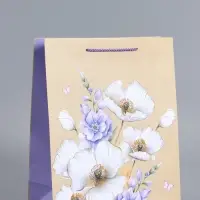 Пакет подарочный ламинированный "Цветочное настроение" 26 х 12 х 32 см