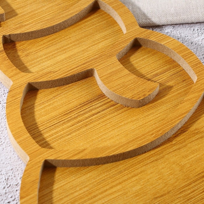 Новый год. Менажница деревянная «Снеговик», 28.8 х 18.4 см Новый год. Менажница деревянная «Снеговик», 28.8 х 18.4 см