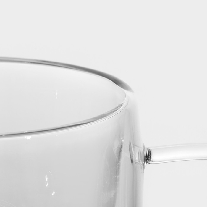 Кружка стеклянная с двойными стенками Magistro «Дуо. Tea», 200 мл, 12,5×9×7,5 см Кружка стеклянная с двойными стенками Magistro «Дуо. Tea», 200 мл, 12,5×9×7,5 см