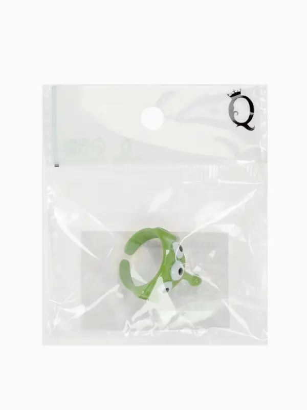 Кольцо &laquo;Монстрик&raquo;, с антенной, зелёное, безразмерное