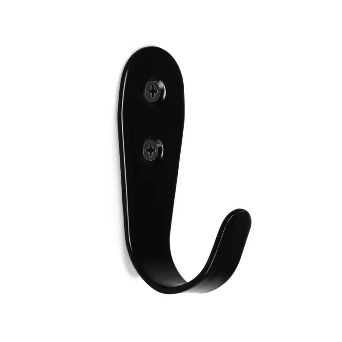 Крючок мебельный ТУНДРА TKO016, однорожковый, черный, 10 шт. Крючок мебельный ТУНДРА TKO016, однорожковый, черный, 10 шт.