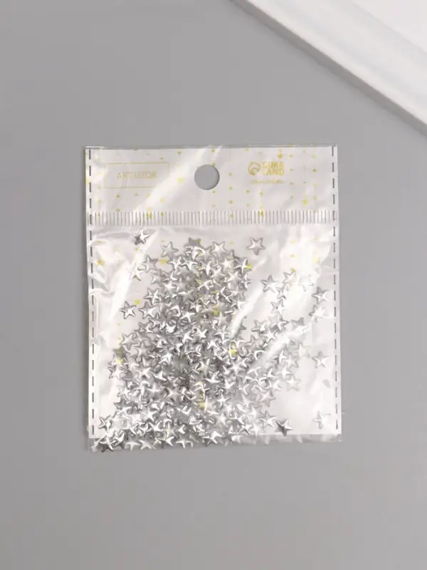 Звездочки для декора, металлические, 300 шт., 0.6&times;0.6 см