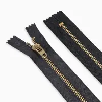 Молния металлическая, №5, неразъёмная, джинсовая, замок автомат, 18 см, цвет серый/золотой, цена за 1 штуку Молния металлическая, №5, неразъёмная, джинсовая, замок автомат, 18 см, цвет серый/золотой, цена за 1 штуку