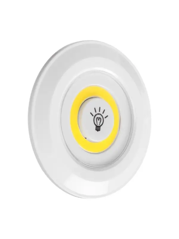 Набор светильников светодиодных, 3 штуки, нажимной, 3000К, от батареек, пульт в комплекте