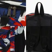 Рюкзак школьный на молнии, с карманами, с принтом, размер 29&times;12&times;42 см, синий/красный