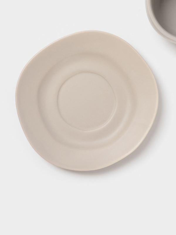 Чайная пара Magistro "Potter" 250мл 15,3х7,5 цвет светло-серый (блюдце, чашка)