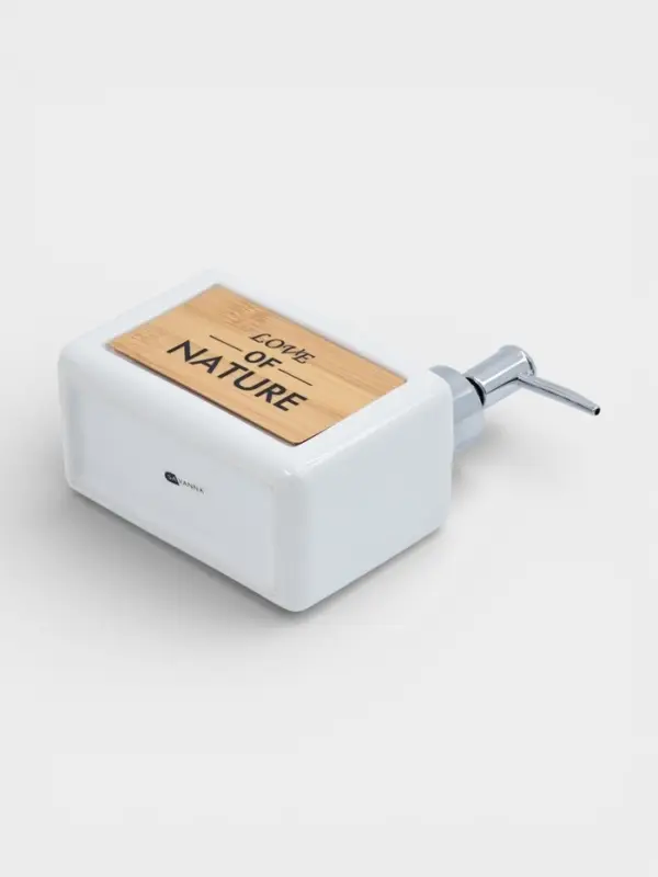 Дозатор для моющего средства с подставкой для губки SAVANNA &laquo;Природа&raquo;, 450 мл, белый