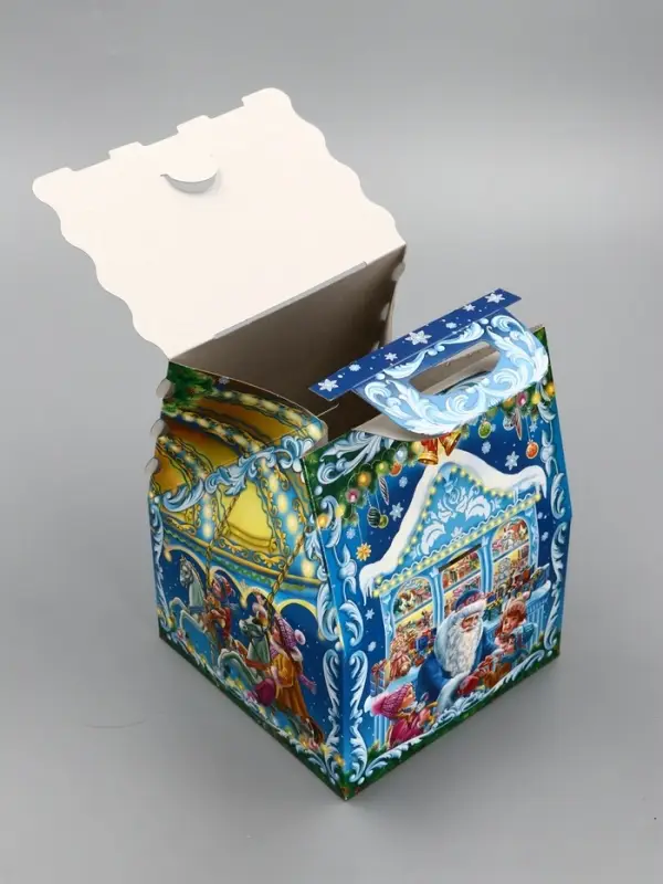 Подарочная новогодняя коробка «Карнавал», для сладких подарков, 16×16×22 см Подарочная новогодняя коробка «Карнавал», для сладких подарков, 16×16×22 см