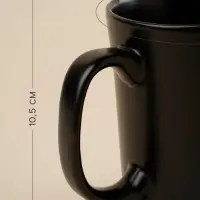 Кружки SL Home &laquo;Дарк&raquo;, 400 мл, набор 2 шт., фарфор, чёрные