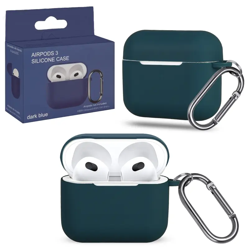 Чехол APods 3 с карабином №19 blue Чехол APods 3 с карабином №19 blue