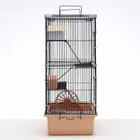 Клетка для грызунов &laquo;Пижон&raquo;, 42&times;30&times;65 см, 4 этажа, 2 домика, колесо, миска, бежевая