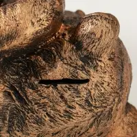 Копилка "Мишка лёжа" 15х28 см, бронза Копилка "Мишка лёжа" 15х28 см, бронза