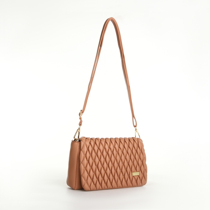 Сумка женская мессенджер на молнии, цвет бежевый Сумка женская мессенджер на молнии, цвет бежевый