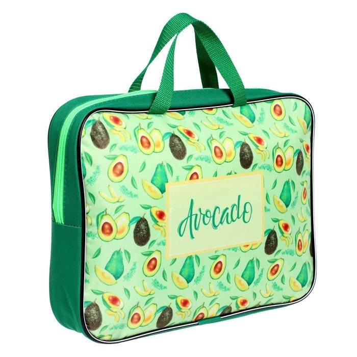 Папка с ручками текстильная А4, 350 х 270 х 70 мм, Calligrata Папка с ручками текстильная А4, 350 х 270 х 70 мм, Calligrata "Авокадо"