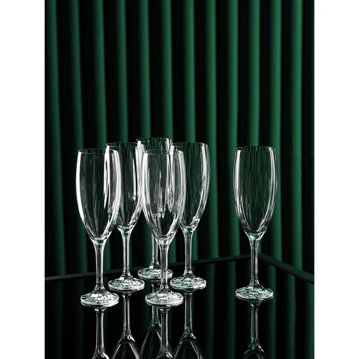 Набор бокалов для шампанского «Магнолия», 6 шт, 210 мл Набор бокалов для шампанского «Магнолия», 6 шт, 210 мл