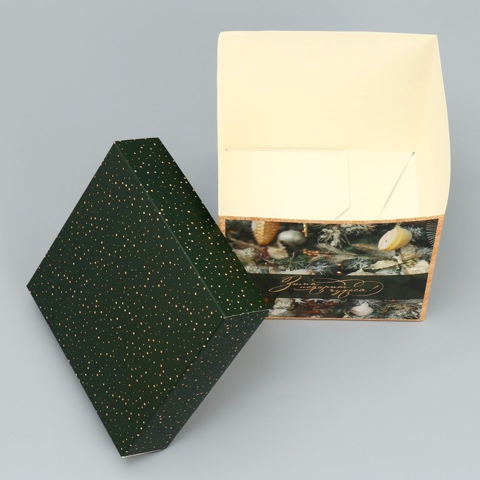 Коробка подарочная новогодняя складная «Зима подарит чудеса», 15 х 15 х 15 см, Новый год Коробка подарочная новогодняя складная «Зима подарит чудеса», 15 х 15 х 15 см, Новый год