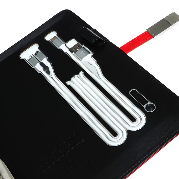 Органайзер на кольцах,ПВХ,А5,140 л, клетка,с ручкой,подар. короб,флешка,зарядка,МИКС Органайзер на кольцах,ПВХ,А5,140 л, клетка,с ручкой,подар. короб,флешка,зарядка,МИКС