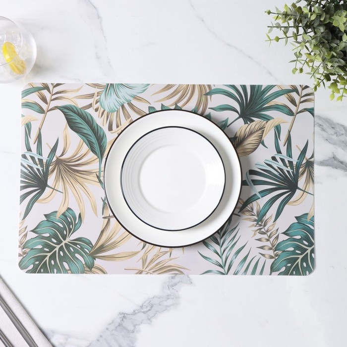 Салфетки сервировочные на стол Доляна Flores, 4 шт, 28×43 см