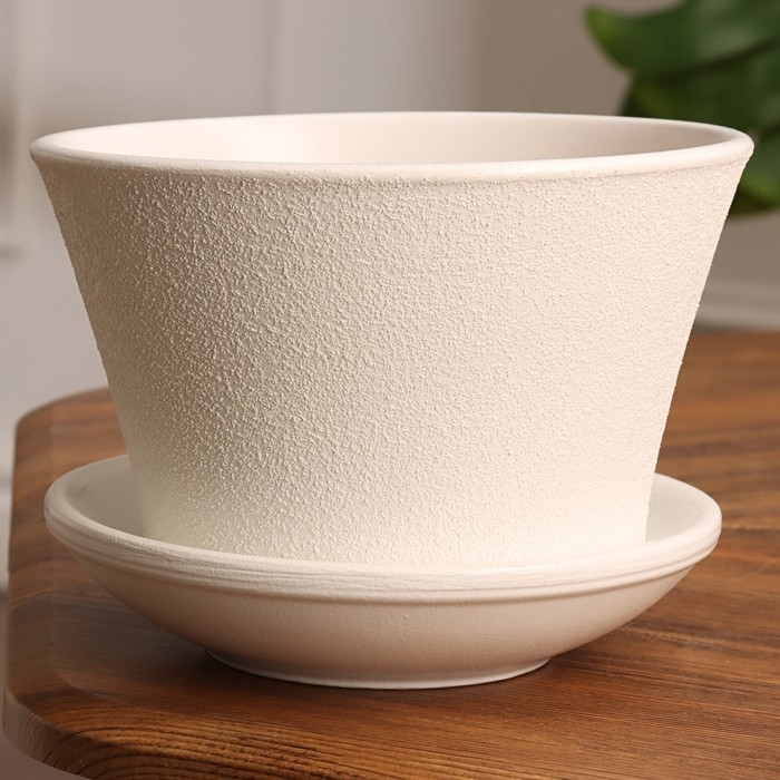 Горшок цветочный Горшок цветочный "Мессина" белый 1,4 л