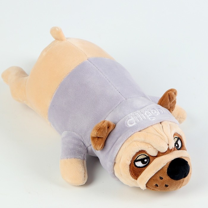 Мягкая игрушка «Мопс», 30 см, цвет голубой