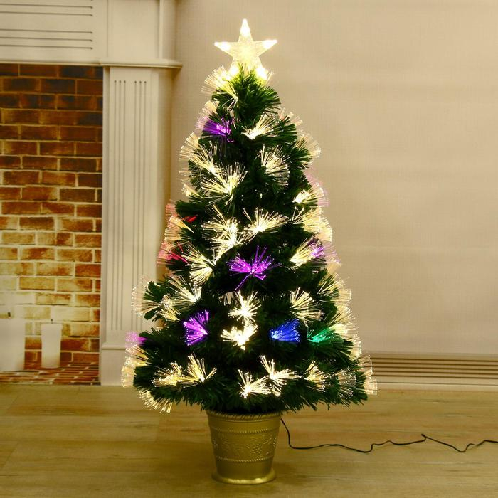 Ёлка фиброоптическая Ёлка фиброоптическая "Пучок" 90 см d нижнего яруса 45 см 80 веток