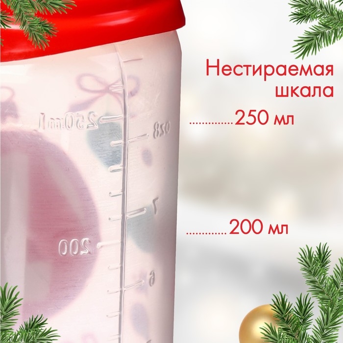 Бутылочка для кормления «Мой 1 Новый год», классическое горло, 250 мл., от 3 мес., цилиндр, подарочная упаковка, с ручками Бутылочка для кормления «Мой 1 Новый год», классическое горло, 250 мл., от 3 мес., цилиндр, подарочная упаковка, с ручками