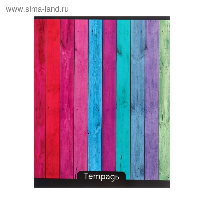 Тетрадь 48 листов в клетку Calligrata "Яркие цвета", обложка мелованный картон, УФ-лак, блок офсет, МИКС