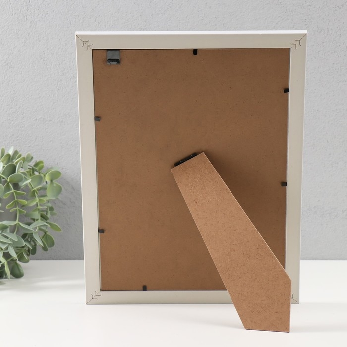 Фоторамка пластик формат А4 Фоторамка пластик формат А4 "Двойная коса" чёрно-белая 24,4х33,3 см