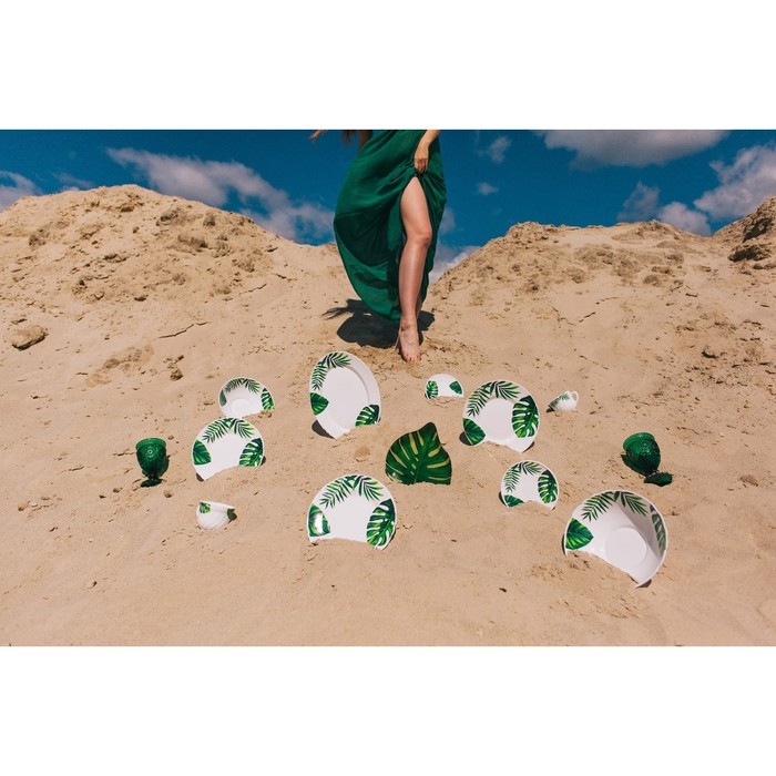 Тарелка пирожковая Avvir «Лист папоротника», d=15 см, стеклокерамика, цвет белый Тарелка пирожковая Avvir «Лист папоротника», d=15 см, стеклокерамика, цвет белый