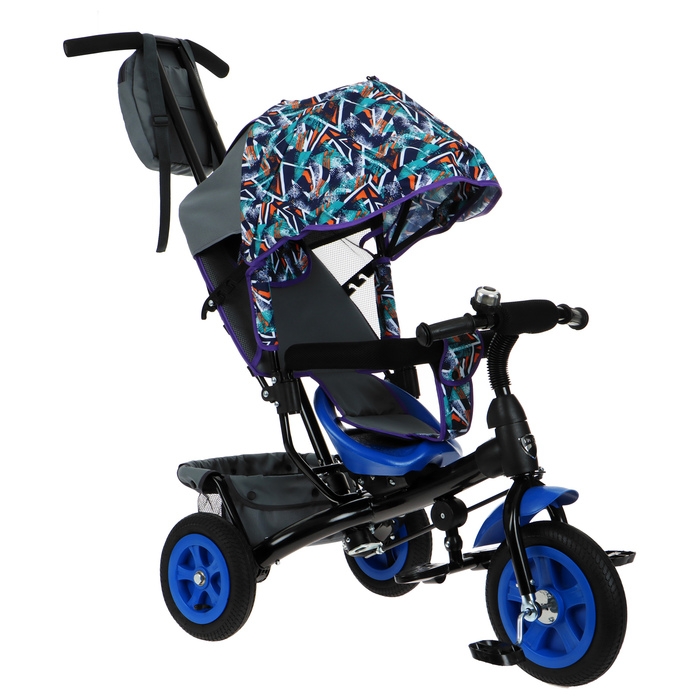 Велосипед трёхколесный Vivat1, принт абстракция тёмно-синий/оранжевый Велосипед трёхколесный Vivat1, принт абстракция тёмно-синий/оранжевый