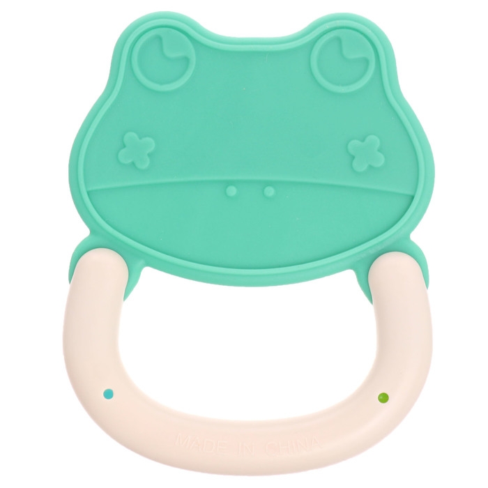 Погремушка «Лягушка», с прорезывателем для зубов, пищевой силикон Погремушка «Лягушка», с прорезывателем для зубов, пищевой силикон