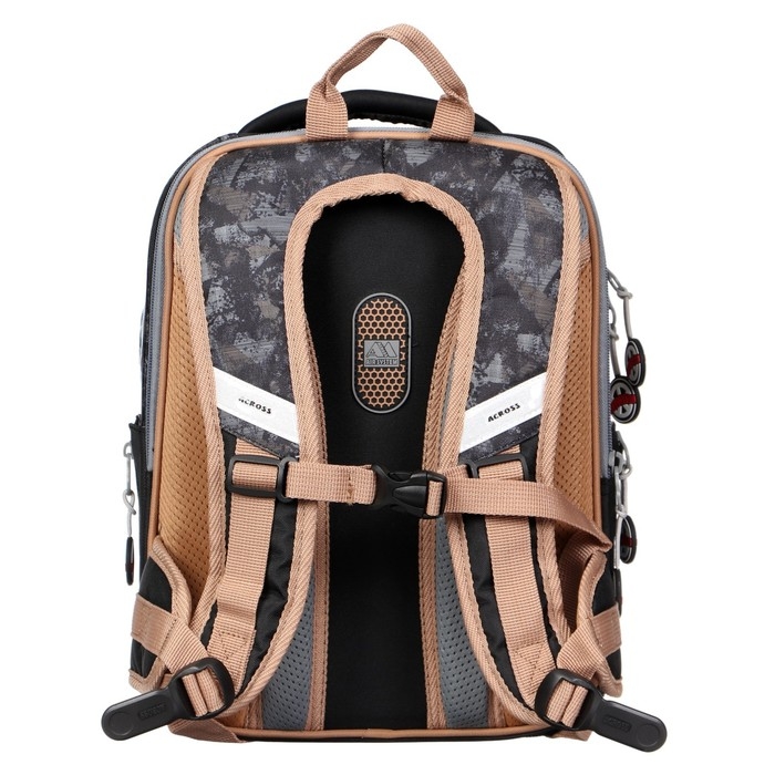 Рюкзак каркасный 35 х 26 х 14 см, Across HK22, наполнение: мешок, пенал, синий HK22-4 Рюкзак каркасный 35 х 26 х 14 см, Across HK22, наполнение: мешок, пенал, синий HK22-4