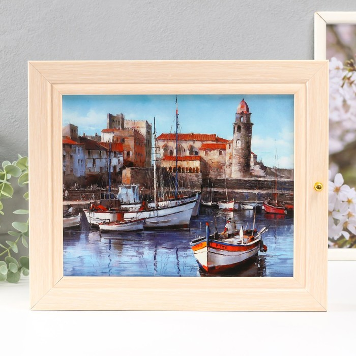 Ключница Ключница "Берег" молочный дуб 26х31 см МИКС