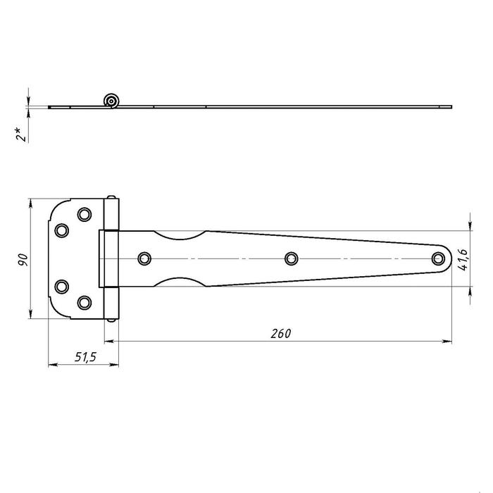 Петля стрела ТУНДРА ПС-250, без покрытия, 1 шт. Петля стрела ТУНДРА ПС-250, без покрытия, 1 шт.