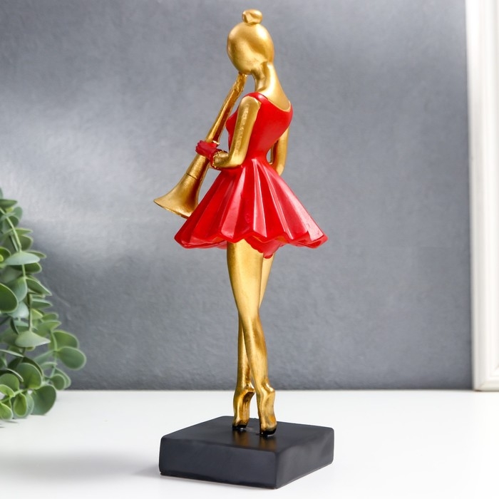 Сувенир полистоун  Сувенир полистоун "Девушка с духовым инструментом" МИКС 25х8х9,5 см