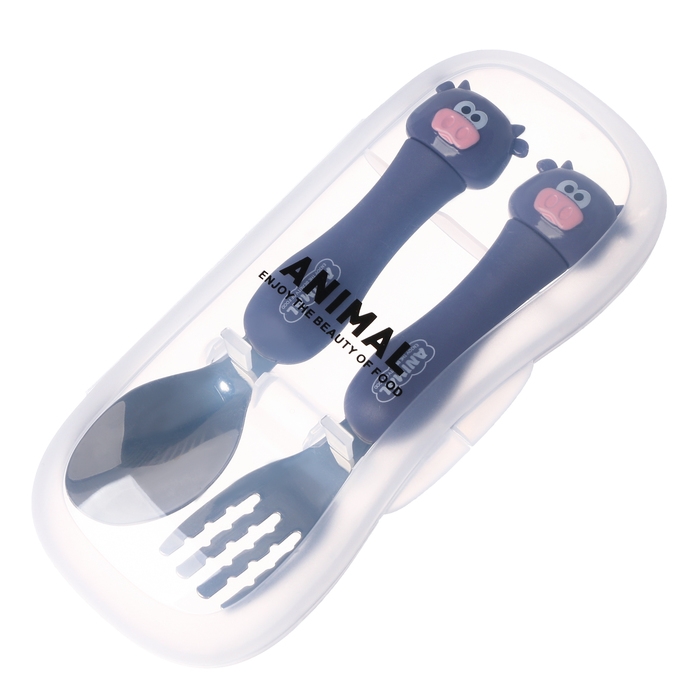 Набор детских столовых приборов в футляре «Коровки», вилка, ложка Набор детских столовых приборов в футляре «Коровки», вилка, ложка