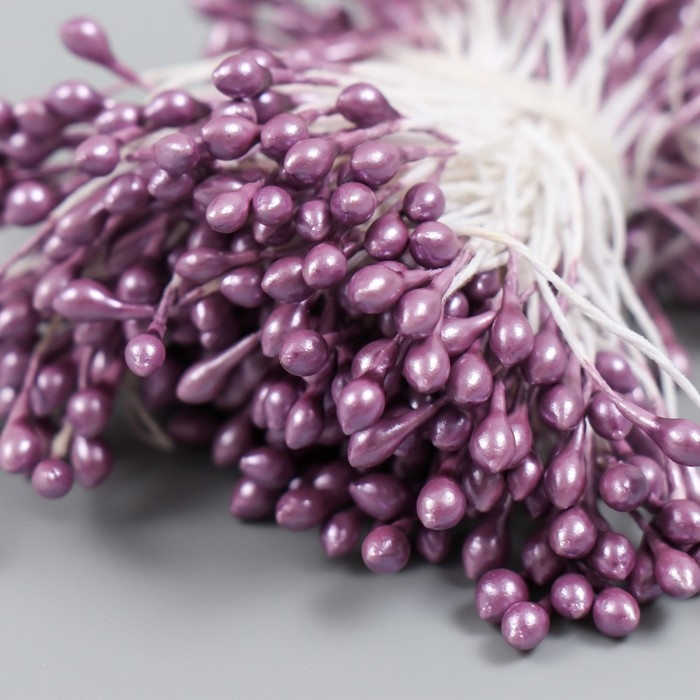 Тычинки для цветов Тычинки для цветов "Капельки глянец розовая пудра" набор 300 шт длина 6 см