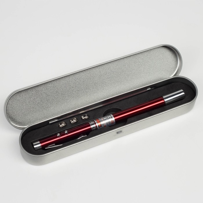 Лазерная указка, выдвижная, 3 в 1:  670 нм, 3 LR44, красный луч, 15 х 1 см Лазерная указка, выдвижная, 3 в 1:  670 нм, 3 LR44, красный луч, 15 х 1 см