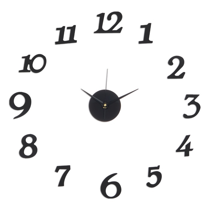 Часы настенные интерьерные, 3d  Часы настенные интерьерные, 3d "Ясмина", бесшумные, наклейка, большие, d-45 см