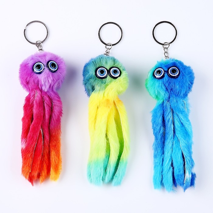 Мягкая игрушка &laquo;Осьминог&raquo;, на брелоке, 11 см, цвета МИКС