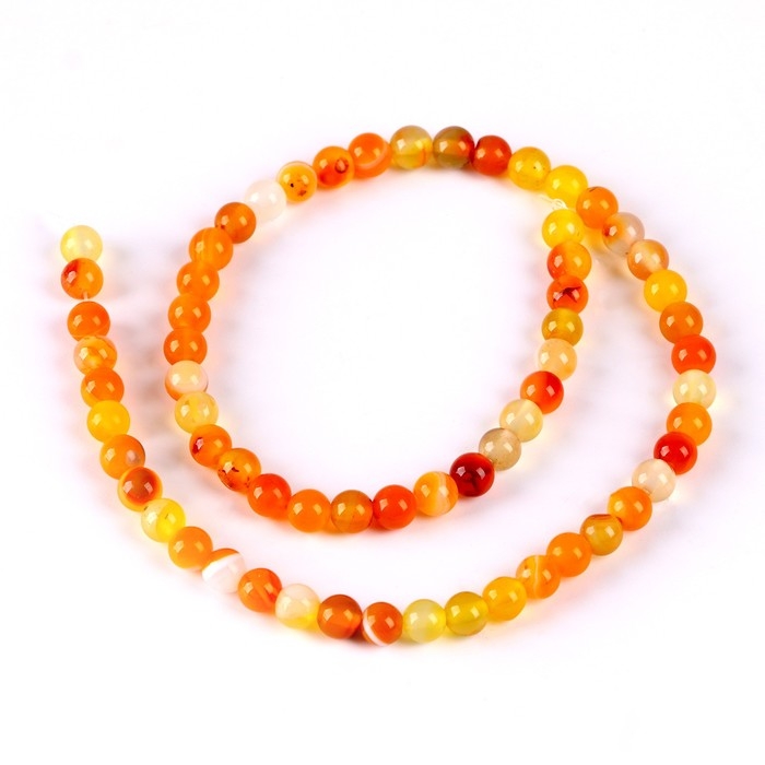 Бусины из натурального камня «Жёлтый агат» набор 58 шт., размер 1 шт. — 6 мм Бусины из натурального камня «Жёлтый агат» набор 58 шт., размер 1 шт. — 6 мм