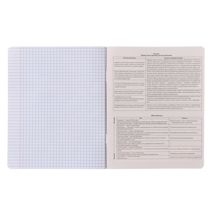 Тетрадь предметная "Пёс и Кот" 48 листов в клетку "Биология", обложка мелованный картон, металлизированная краска, ВД-лак, блок офсет